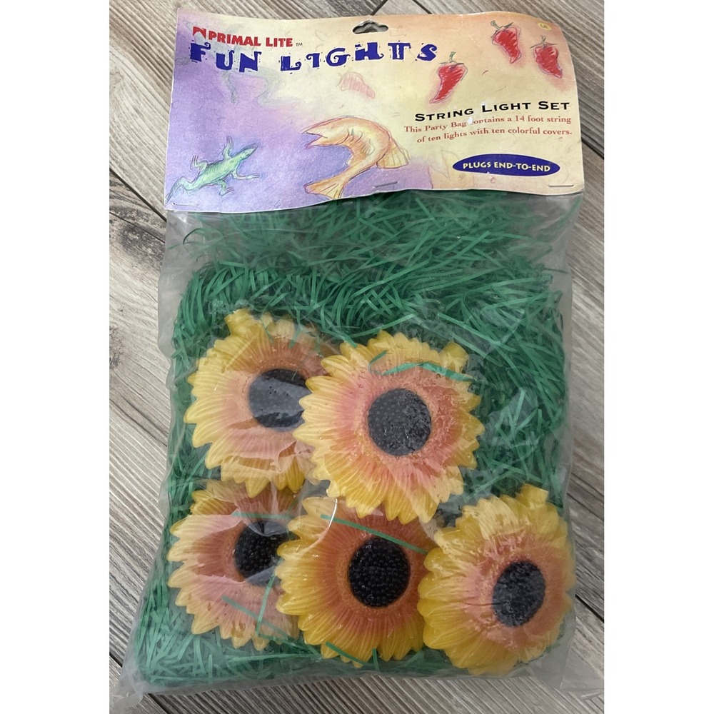 Sunflower String Lights Primal Lite Fun Lights Y2K 90s Bohemian 12‎ Ft